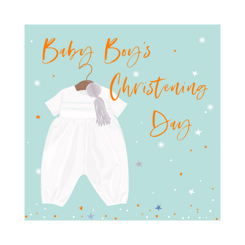 Baby Boy's Christening Day, Gift card