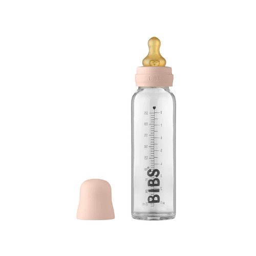 BIBS Baby Glass Bottle Set - 225ml - Blush