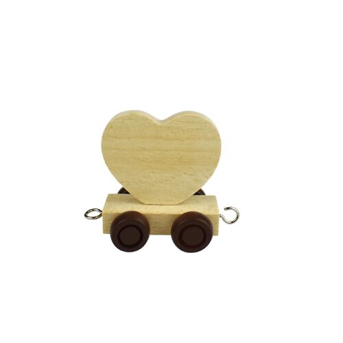 Wooden Alphabet Train - Heart Carriage