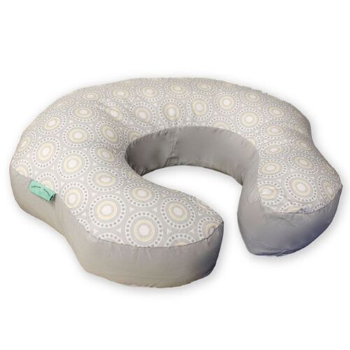 Mombo Feeding + Positioning Pillow - Grey Circles 