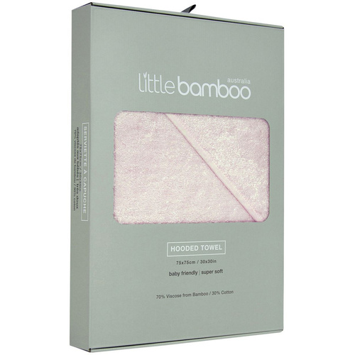 Little Bamboo Hooded Towel - Pink