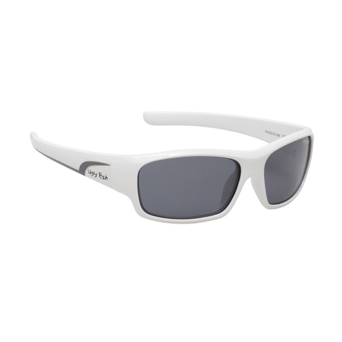 White Frame Smoke Lens Sunglasses