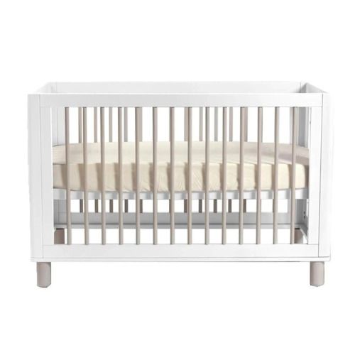 Cocoon Allure Cot And Mattress - White/Natural Wash