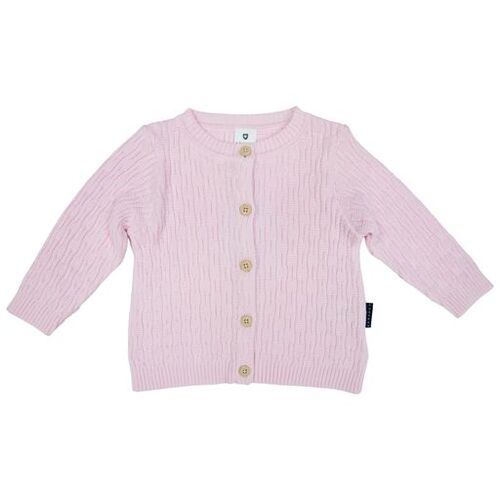 Textured Knit Cardigan - Light Pink