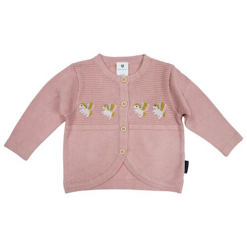 Unicorn Hand Embroidered Cardigan - Dusty Pink
