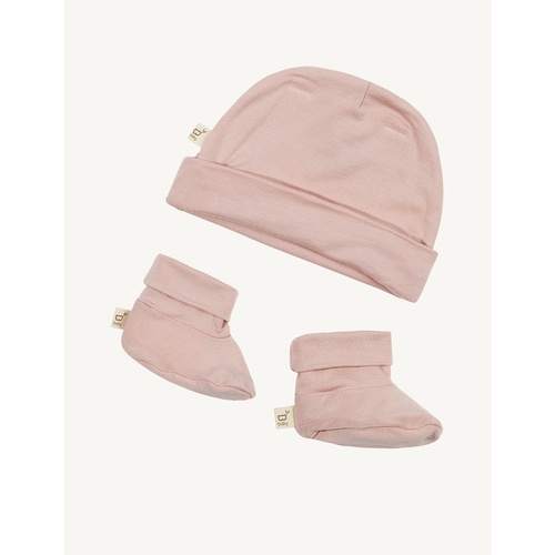 Boody Baby Beanie & Booties Pack - Rose