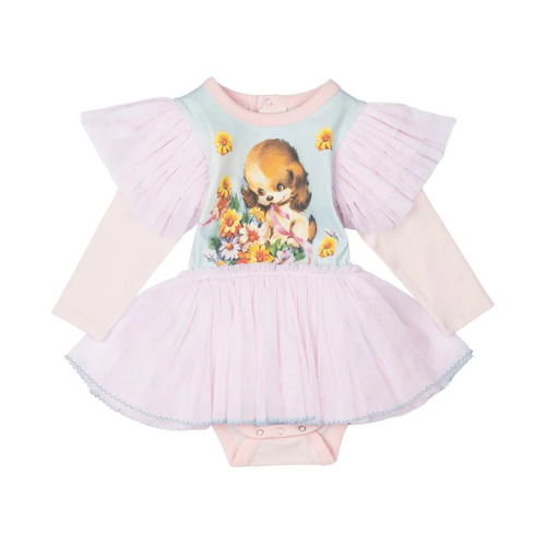 Rock Your Baby Little Puppy Circus Dress - Pink