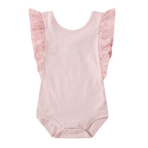 Holly Frill Bodysuit - Pink