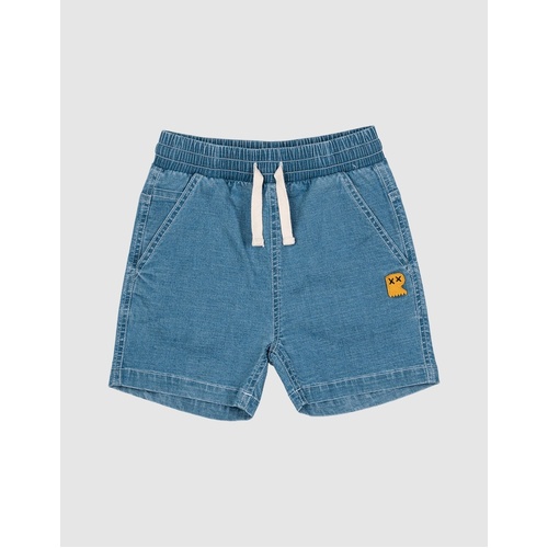 Rock Your Kid Blue Denim Shorts - Blue Wash