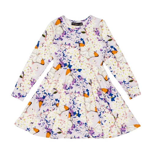 Rock Your Kid Lilac Florals Waisted Dress - Floral