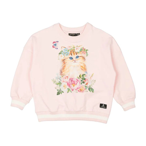 Rock Your Kid Kitty Kat Sweatshirt - Pink
