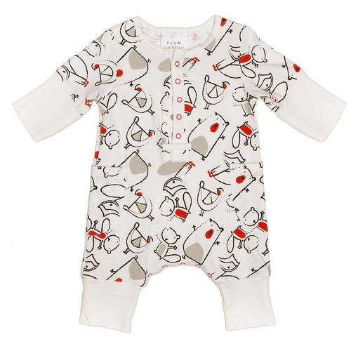 Bamboo LS Romper - Forest Friends 