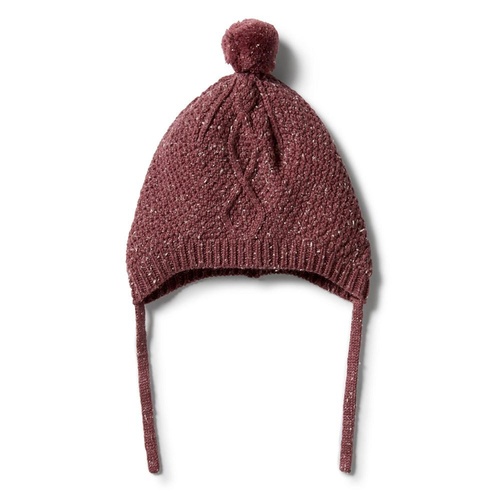 Knitted Cable Bonnet - Wild Ginger Fleck