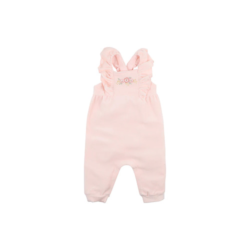 Coco Velour Overall - Peachy Pink