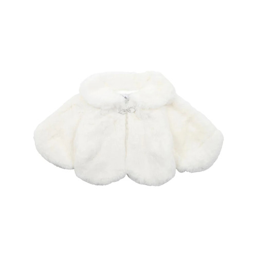 Petal Faux Fur Jacket - Ivory