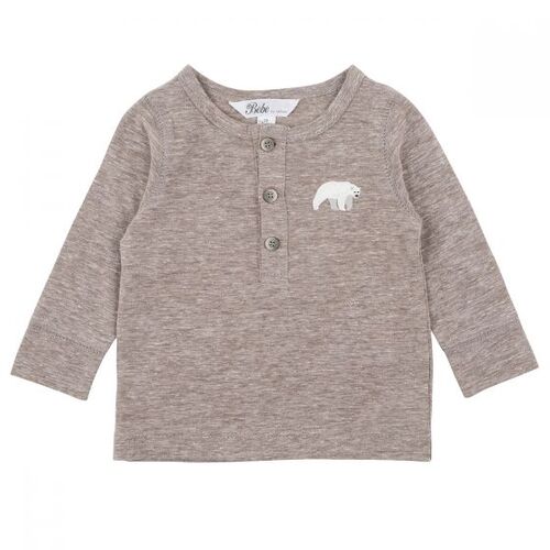 Perry Henley Top - Taupe