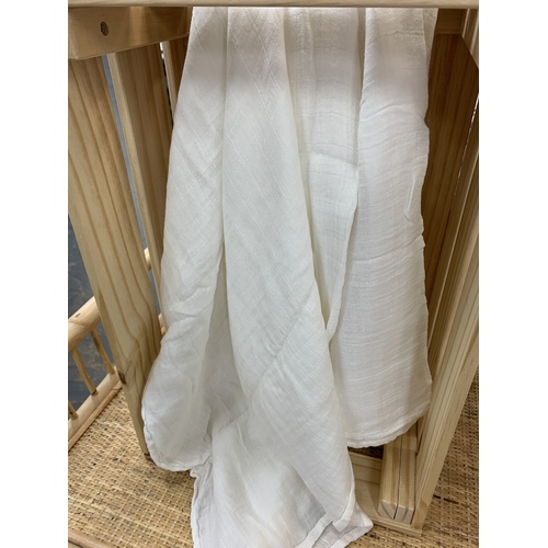 Cotton Muslin Wrap - White