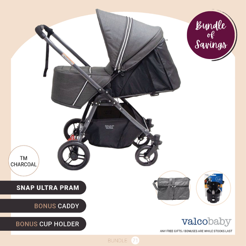 Valco Baby Snap Ultra Pram - Tailormade Charcoal 