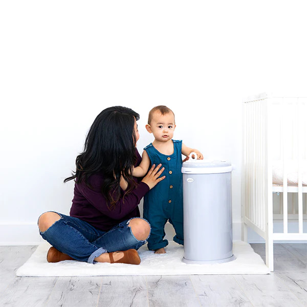 Ubbi Steel Diaper Bin Cloudy Blue