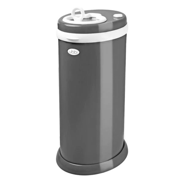 Ubbi Steel Diaper Bin Dark Grey