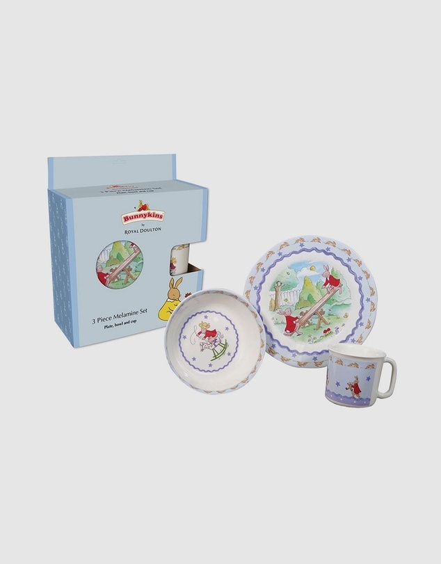 Bunnykins 3 Piece Melamine Set Blue