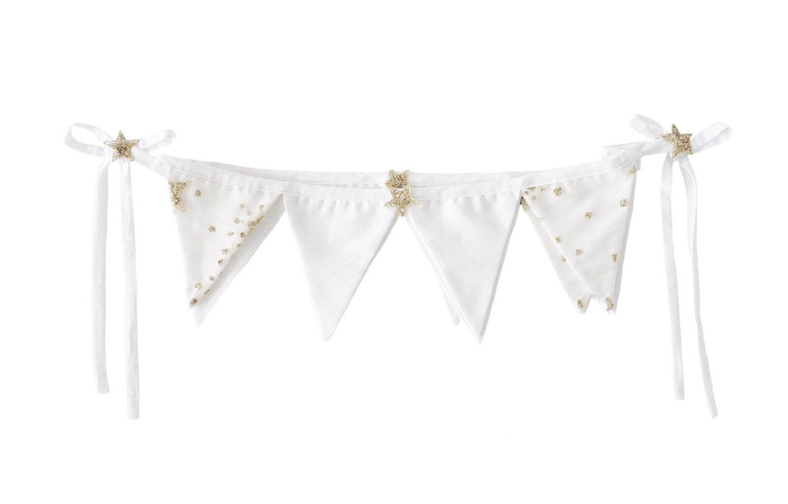 Glitter Stars Bunting White