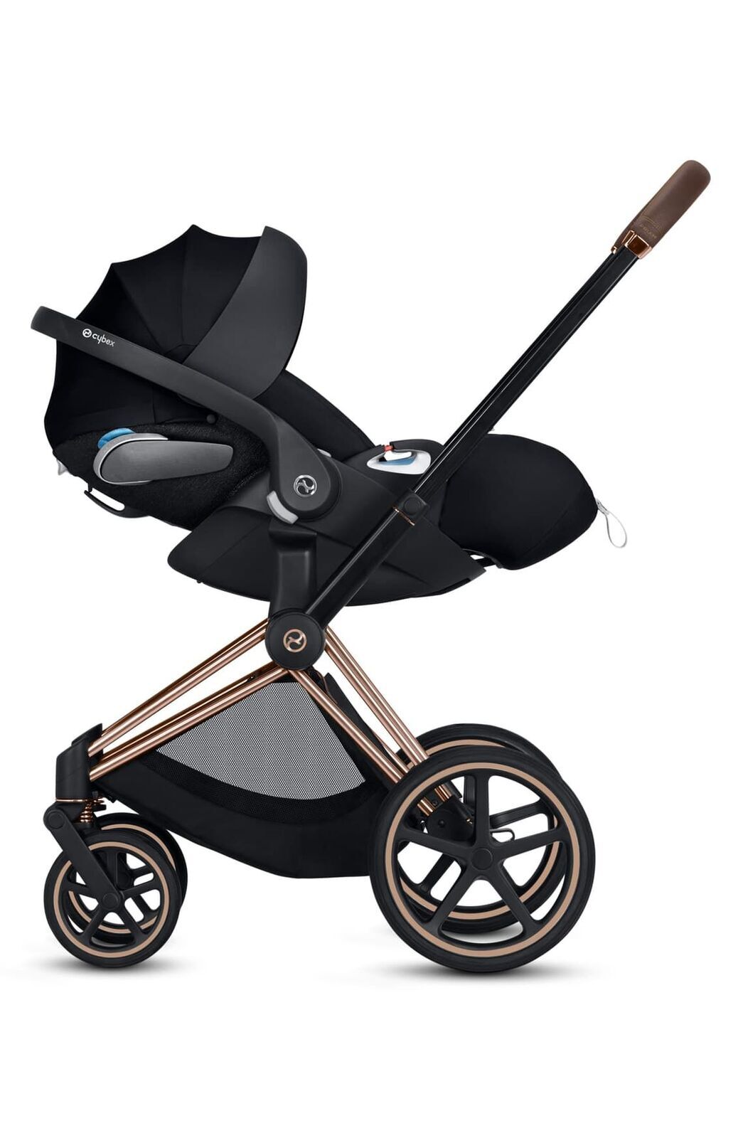 Cybex Priam 2022 Pram Rose Gold Frame Cloud Q Capsule