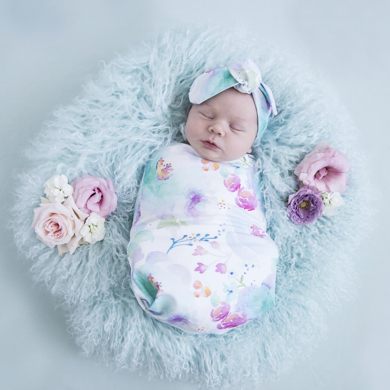 Sweet Petal I Snuggle Swaddle & Topknot Set