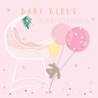 Baby Girl's Christening, Gift Card