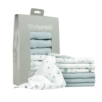 6 Pack Baby Muslin Wash Cloths - Whisper