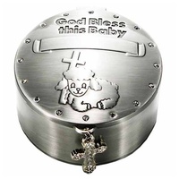 God Bless this Baby Trinket Box