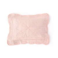 Quilted Cot Pillowcase With Insert - Shell Pink