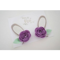 Garden Bunny Clip Set - Purple