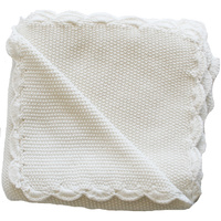 Knit Mini Moss Stitch Blanket - Ivory
