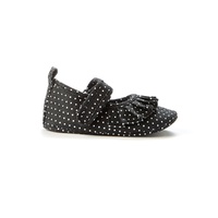 Mini Mary Jane Frill - Navy White Spot