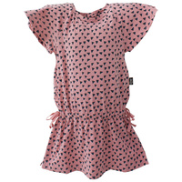 Batwing Dress - Peony Pink + Indigo Triangle Print