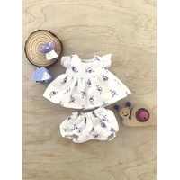 Stephanie Dress Set - Simple Purple Flowers