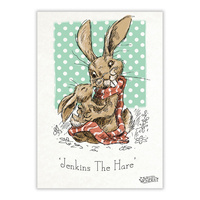Jenkins the Hare Baby Kiss Greeting Card