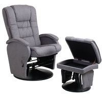 Eurobell Glider and Foot Rest - Misty Grey