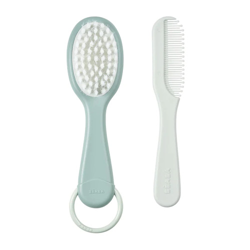 Beaba 2 In 1 Brush And Comb - Green Blue