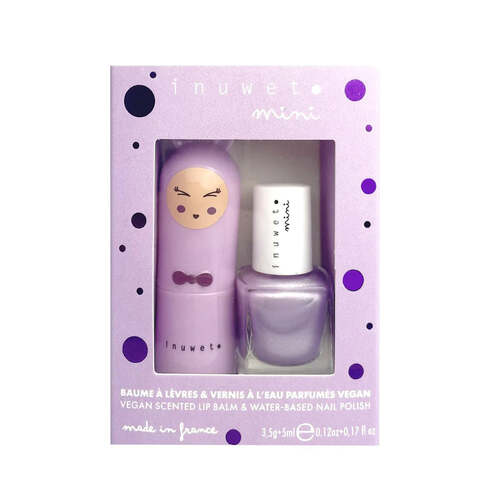Nail Polish And Lip Balm Duo Set - Mauve