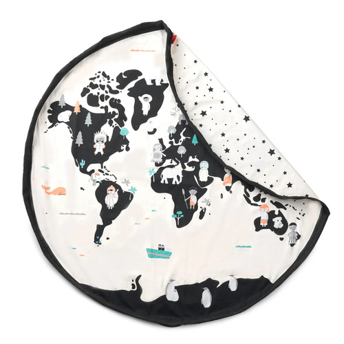 2 In 1 Storage Bag And Playmat - Worldmap/Stars