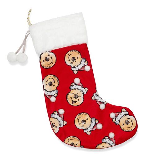 Disney WTP Christmas Pooh Pattern Stocking