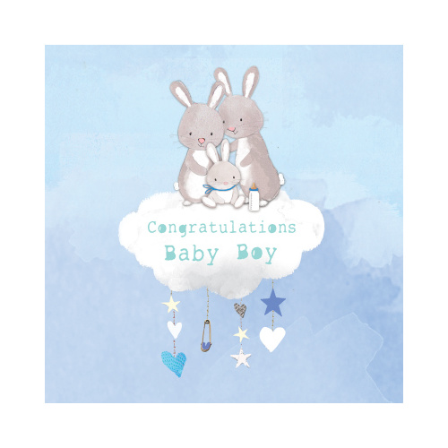 Congratulations Baby boy Mini Card