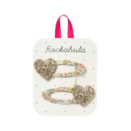 Hair Clips I Petal Glitter Heart