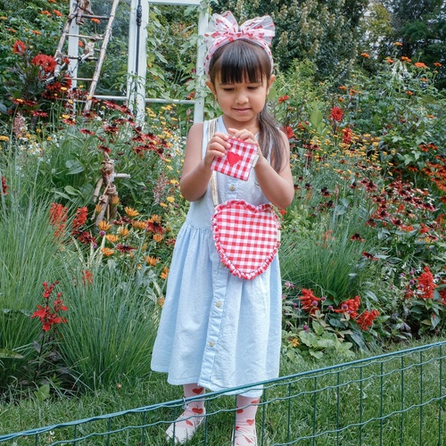 Bag I Gingham Ruffle Love Heart