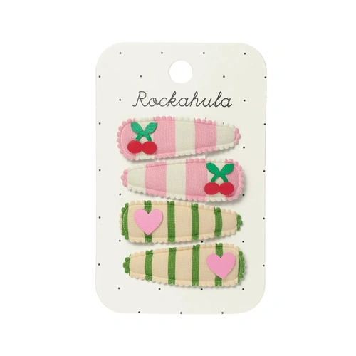 Hair Clips I Cherry Kiss Fabric