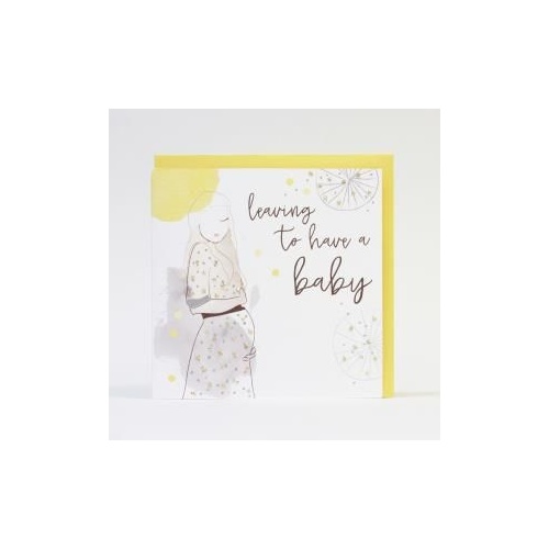 leaving to have a baby card