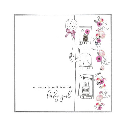 Welcome To The World, Beautiful Baby Girl Card