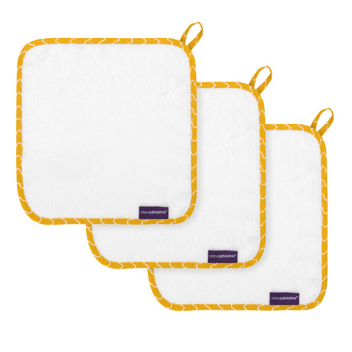 Washcloth (3Pk) | Baby | Bamboo [White / Honey]